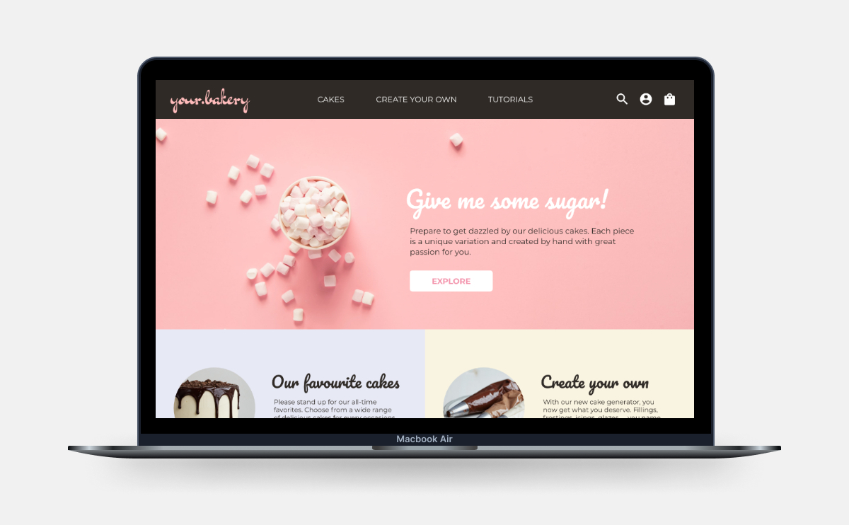 Screenshot of Website